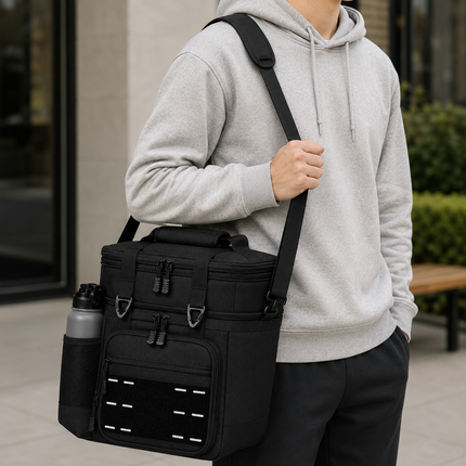 Insulated Lunch Bag with Cooling Support | Organized Multi-Compartment Design for Food and Drinks on the Go