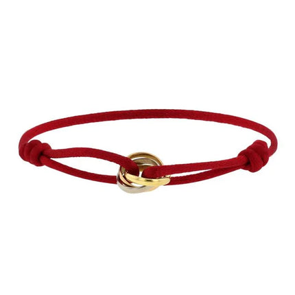 Rose Gold Charm Bracelet with Infinity Symbol, Adjustable Sliding Knot Bracelet Braided Cord – image 9
