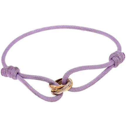 Rose Gold Charm Bracelet with Infinity Symbol, Minimalist String Bracelet – image 20