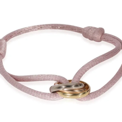 Rose Gold Charm Bracelet with Infinity Symbol, Adjustable Sliding Knot Bracelet Braided Cord – image 5