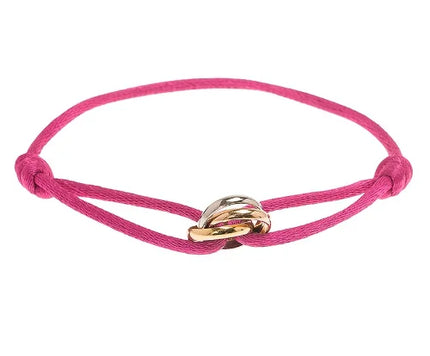 Rose Gold Charm Bracelet with Infinity Symbol, Adjustable Sliding Knot Bracelet Braided Cord – image 19