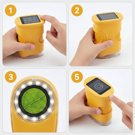 Digital Microscope with 1000x Magnification & LED Light | Handheld Learning Tool for Kids and Science Projects