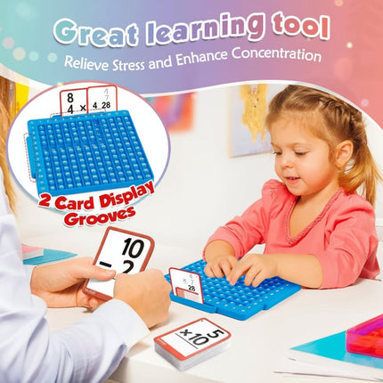 Interactive Math Learning Toy Set with Reusable Silicone Board | Fun Flashcards for Kids' Skill Building