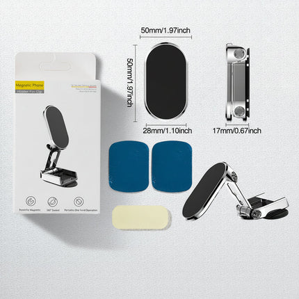 Magnetic Car Phone Mount with Foldable Design for Secure Hands-Free Driving | Adjustable Viewing Angles for Navigation