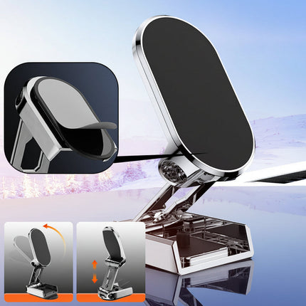 Magnetic Car Phone Mount with Foldable Design for Secure Hands-Free Driving | Adjustable Viewing Angles for Navigation