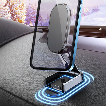 Magnetic Car Phone Mount with Foldable Design for Secure Hands-Free Driving | Adjustable Viewing Angles for Navigation