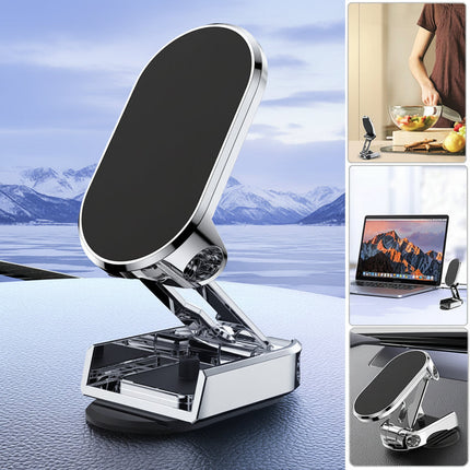 Magnetic Car Phone Mount with Foldable Design for Secure Hands-Free Driving | Adjustable Viewing Angles for Navigation