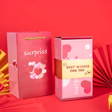 Magical Surprise Gift Box with Pop-Up Cards | Unique Celebration Holder for Custom Messages and Photos