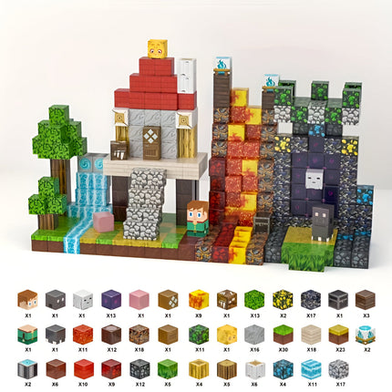 Magnetic Building Blocks Set with Compact Cube Design | Creative Play for Kids Aged 3+