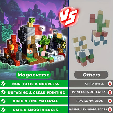 Magnetic Building Blocks Set with Compact Cube Design | Creative Play for Kids Aged 3+