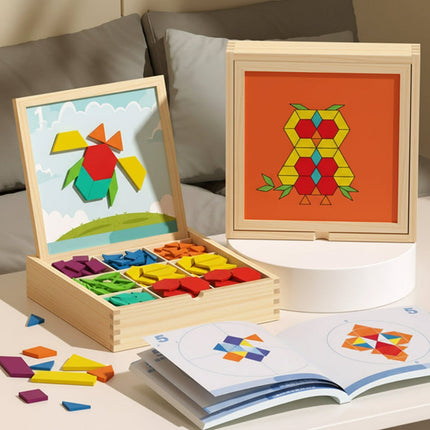 Magnetic Wooden Puzzle Toy Set with 248 Blocks | Educational STEM Learning for Creative Play