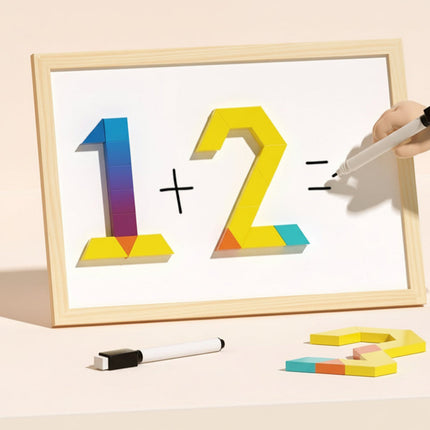 Magnetic Wooden Puzzle Toy Set with 248 Blocks | Educational STEM Learning for Creative Play