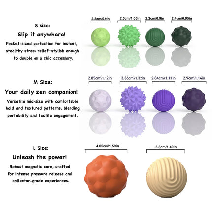 Magnetic Silicone Fidget Ball Toy with Textured Beads | Sensory Stress Relief for Focus and Calm 5