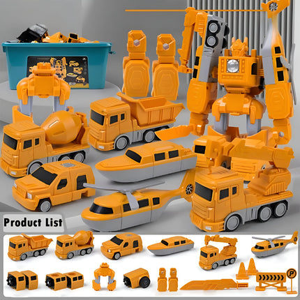 Modular Transforming Toy Vehicle Set with Magnetic Easy-Connect Pieces | Creative Play for Kids Ages 3-5+