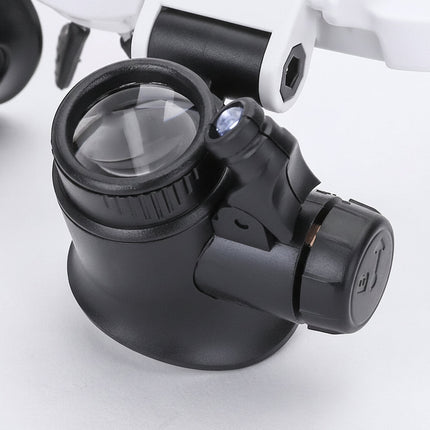 LED Magnifying Glass Headset with Adjustable Ergonomic Design | Hands-Free Precision for Crafts and Repairs