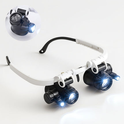 LED Magnifying Glass Headset with Adjustable Ergonomic Design | Hands-Free Precision for Crafts and Repairs