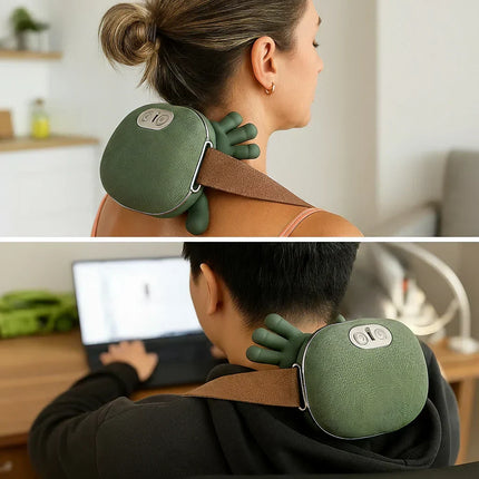 Heated Neck Massager with Vibration Function | Portable Device for Relaxation at Home or Travel