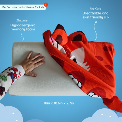 Toddler Sensory Pillow with Lion Tail & Fox Ears | Calming Tactile Comfort for Peaceful Sleep
