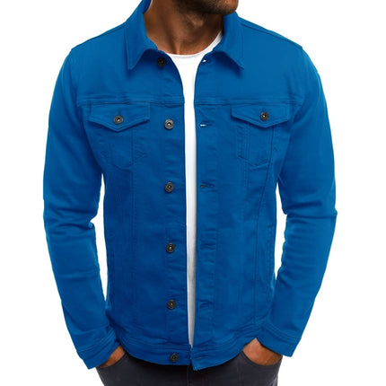 Casual Button Front Men's Jacket with Chest Pocket | Lightweight Layering for Everyday Outfits