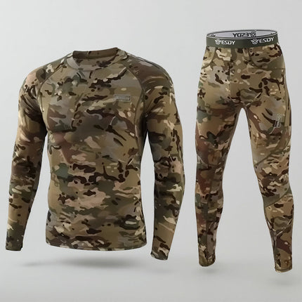 Men's Long Johns Base Layer Set for Winter with Moisture Control | Flexible Two-Piece Design for Outdoor Activities