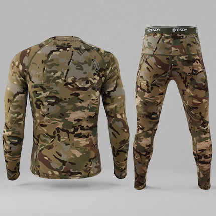 Men's Long Johns Base Layer Set for Winter with Moisture Control | Flexible Two-Piece Design for Outdoor Activities