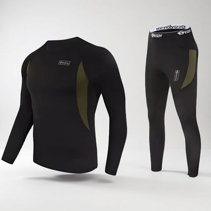 Men's Long Johns Base Layer Set for Winter with Moisture Control | Flexible Two-Piece Design for Outdoor Activities