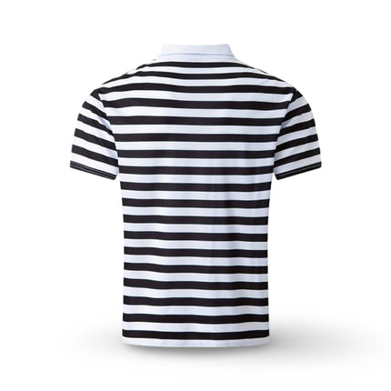 Men's Polo Shirt with Striped Pattern & Short Sleeves | Casual Summer Top for Versatile Outfit Pairing