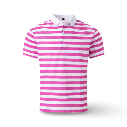 Men's Polo Shirt with Striped Pattern & Short Sleeves | Casual Summer Top for Versatile Outfit Pairing