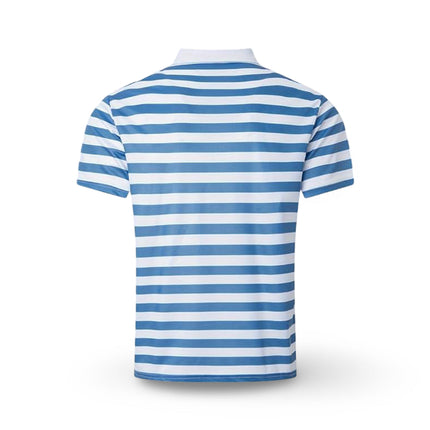 Men's Polo Shirt with Striped Pattern & Short Sleeves | Casual Summer Top for Versatile Outfit Pairing