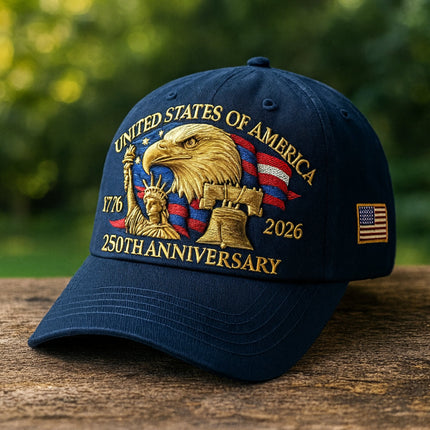 Men's Veterans Baseball Cap with Embroidered Eagle | Adjustable Hat for Everyday Support and Style