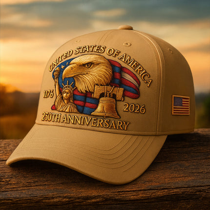Men's Veterans Baseball Cap with Embroidered Eagle | Adjustable Hat for Everyday Support and Style