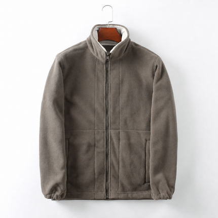 Men's Casual Outdoor Jacket with Stand Collar and Front Zip | Everyday Layering for Travel and Relaxed Activities