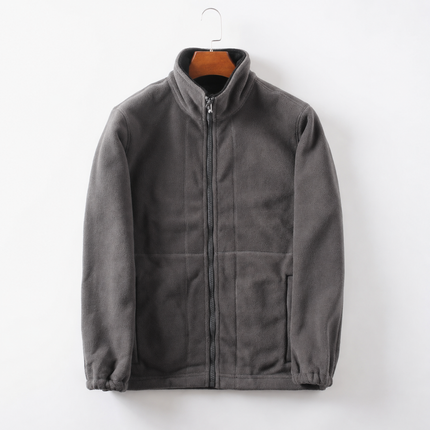 Men's Casual Outdoor Jacket with Stand Collar and Front Zip | Everyday Layering for Travel and Relaxed Activities
