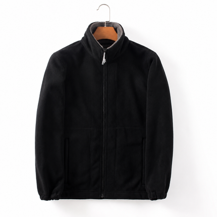 Men's Casual Outdoor Jacket with Stand Collar and Front Zip | Everyday Layering for Travel and Relaxed Activities