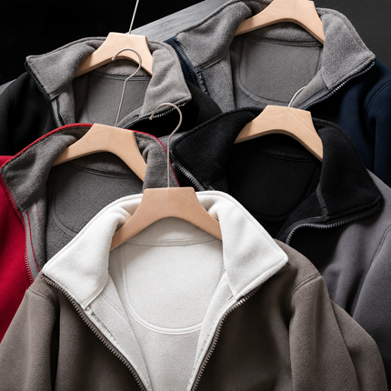 Men's Casual Outdoor Jacket with Stand Collar and Front Zip | Everyday Layering for Travel and Relaxed Activities