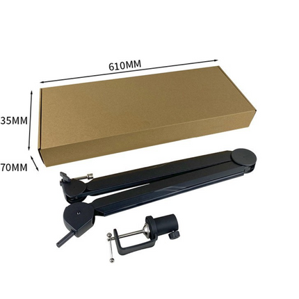 Adjustable Microphone Stand with Boom Arm & Cable Management | Versatile Desk Setup for Recording and Streaming