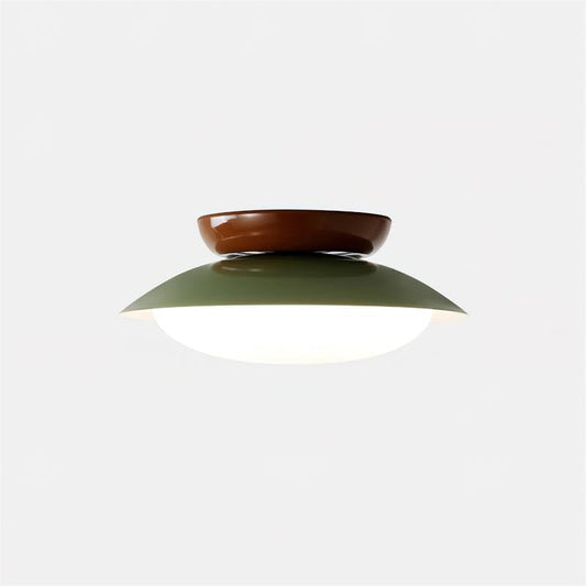 Mid-Century Flush Mount Ceiling Light with Integrated LED | Stylish Dome Design for Elegant Illumination 0