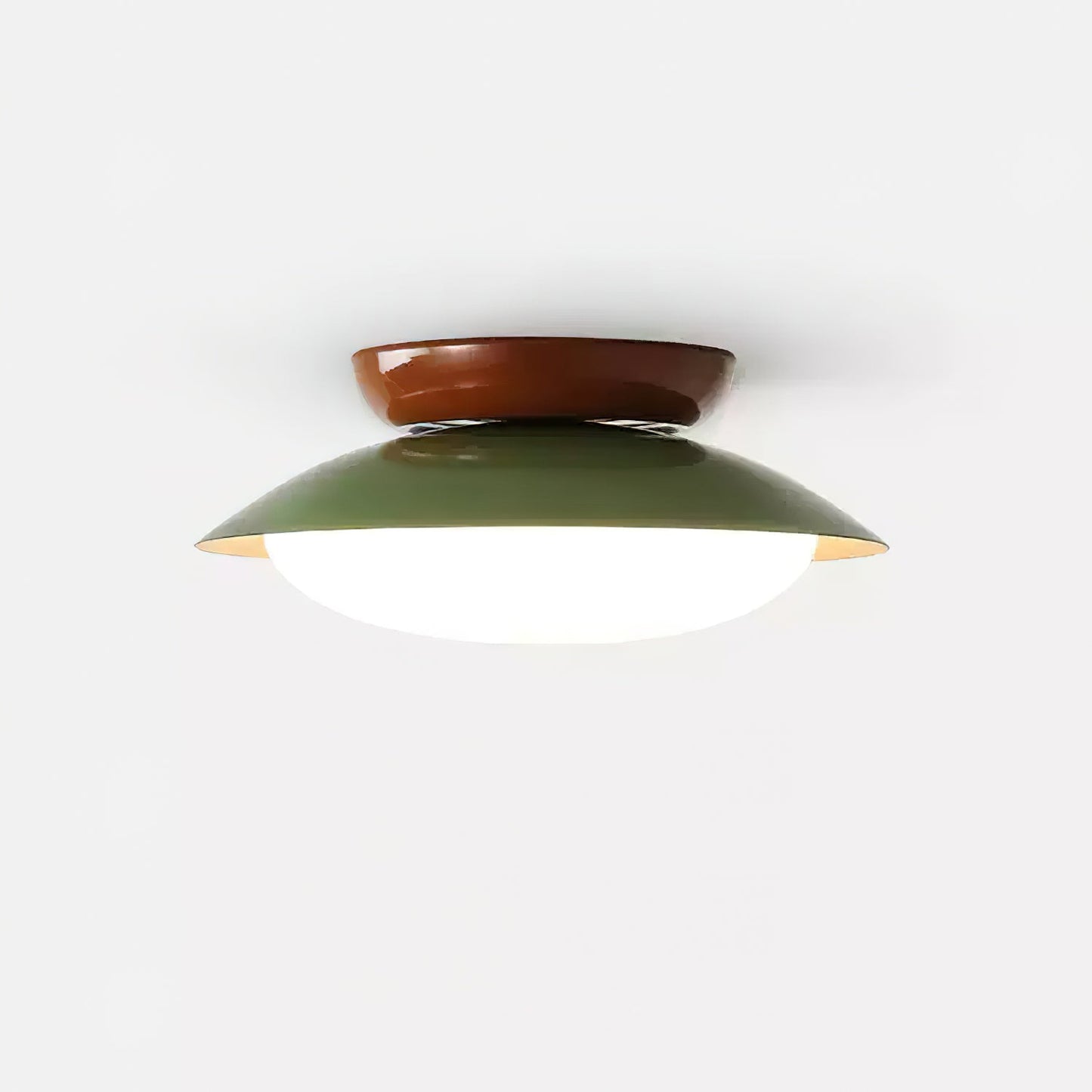 Mid-Century Flush Mount Ceiling Light with Integrated LED | Stylish Dome Design for Elegant Illumination 2