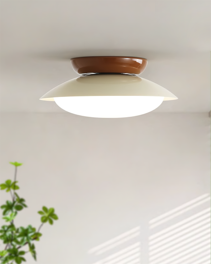 Mid-Century Flush Mount Ceiling Light with Integrated LED | Stylish Dome Design for Elegant Illumination 3