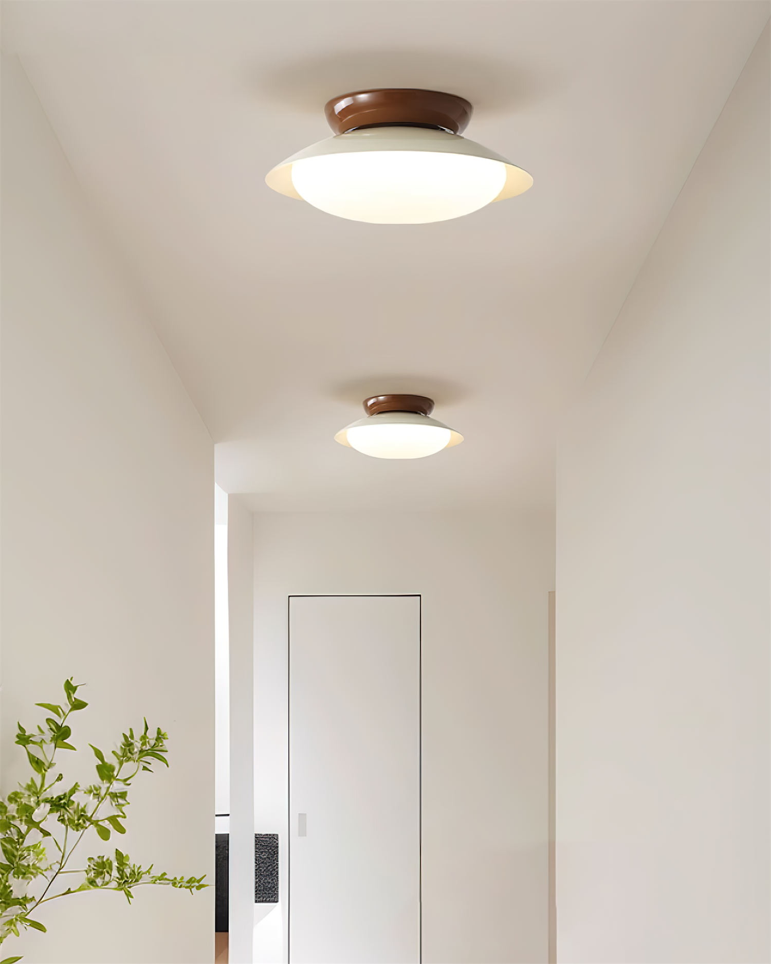 Mid-Century Flush Mount Ceiling Light with Integrated LED | Stylish Dome Design for Elegant Illumination 4