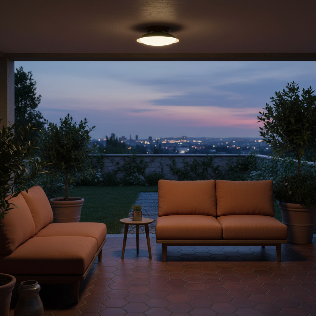 Mid-Century Flush Mount Ceiling Light with Integrated LED | Stylish Dome Design for Elegant Illumination 7