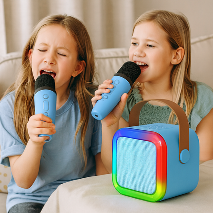 Kids Mini Karaoke Machine with Bluetooth & LED Lights | Portable Singing Fun for Parties and Gatherings