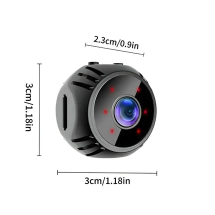 WiFi Mini Security Camera with Night Vision & Motion Detection | Compact Home Monitoring Device for Day and Night Surveillance