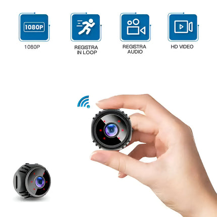 WiFi Mini Security Camera with Night Vision & Motion Detection | Compact Home Monitoring Device for Day and Night Surveillance