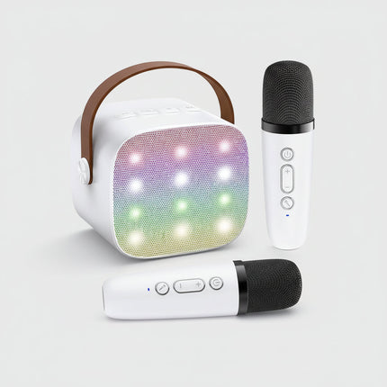 Portable Karaoke Machine with Bluetooth Speaker & LED Lights | Fun Singing for Kids and Family Parties