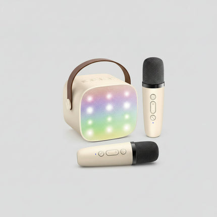 Portable Karaoke Machine with Bluetooth Speaker & LED Lights | Fun Singing for Kids and Family Parties