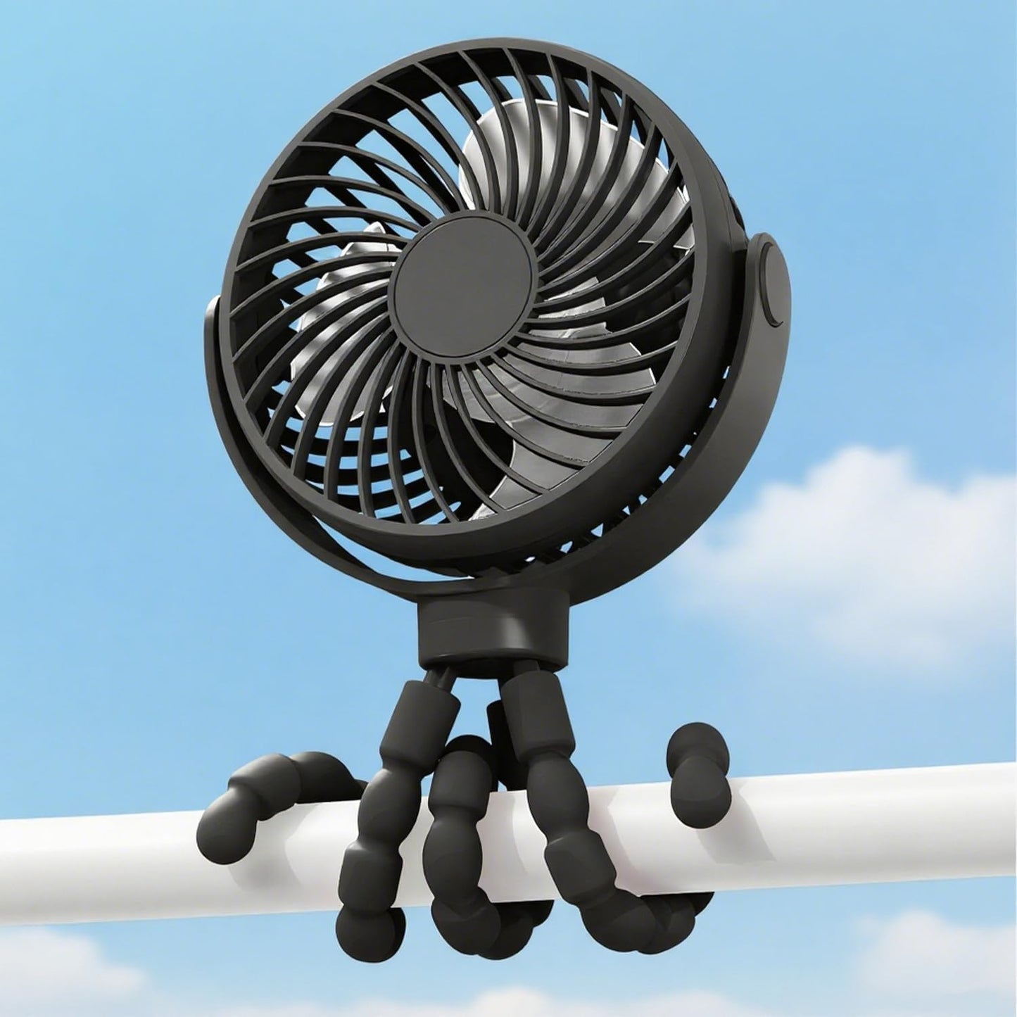 Mini Portable Fan | Clip-On Battery Operated Stroller Fan with 3 Speed Settings | Adjustable Airflow for Cool Comfort 0