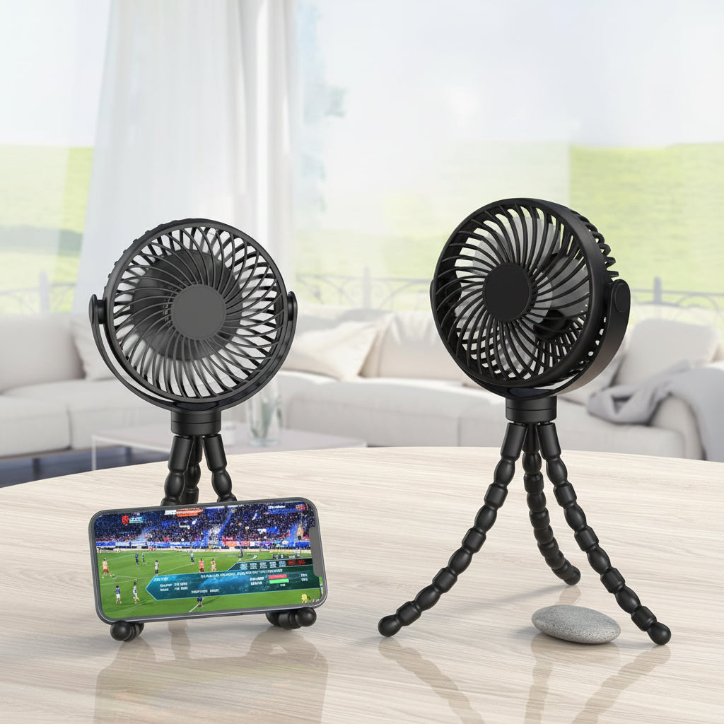 Mini Portable Fan | Clip-On Battery Operated Stroller Fan with 3 Speed Settings | Adjustable Airflow for Cool Comfort 2