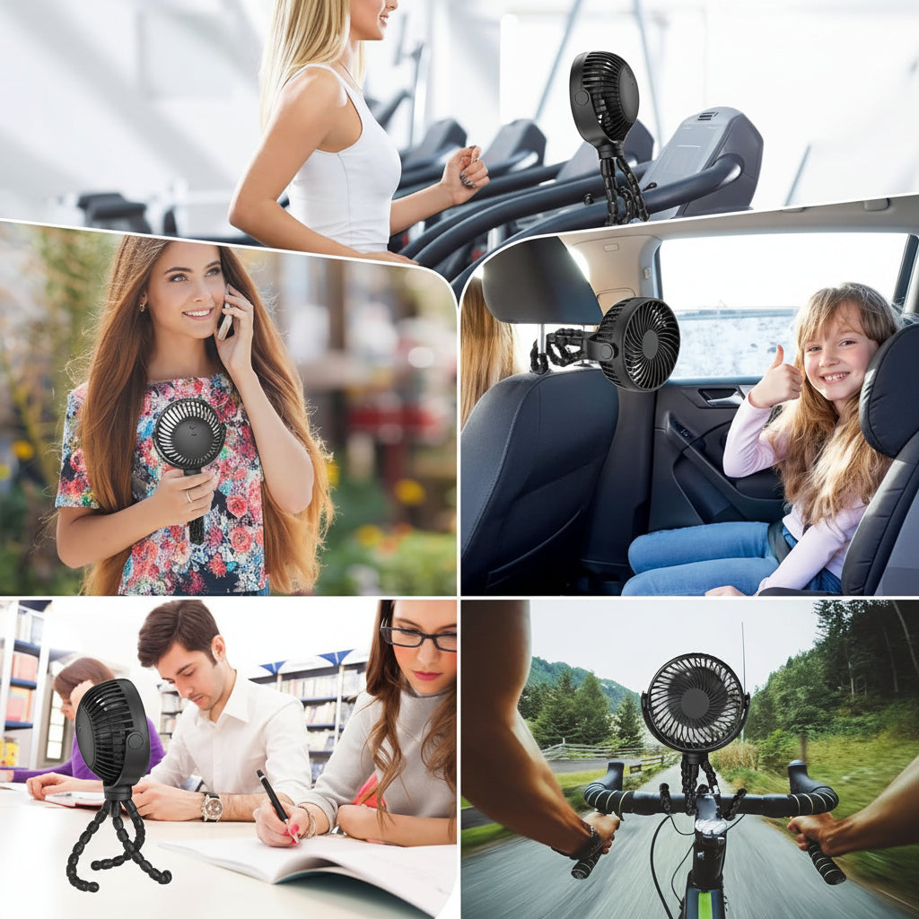 Mini Portable Fan | Clip-On Battery Operated Stroller Fan with 3 Speed Settings | Adjustable Airflow for Cool Comfort 6
