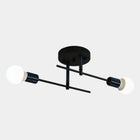 Flush Mount Ceiling Light, Black and Gold Flush Mount Chandelier, Dining Room Light Fixture, Bedroom Ceiling Lamp_01